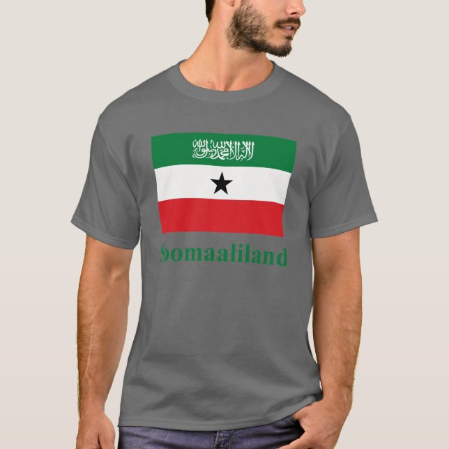 Somaliland-Flagge mit Namen in somalischem T-Shirt (Vorderseite)