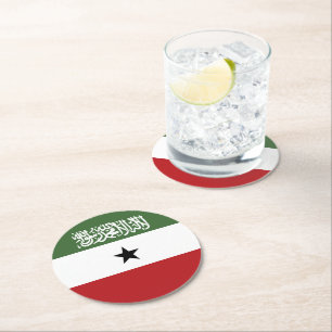 Somaliland-Flagge Runder Pappuntersetzer