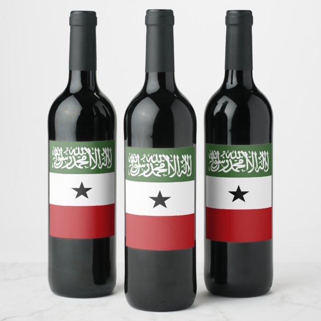 Somaliland-Flagge Weinetikett (Flaschen)
