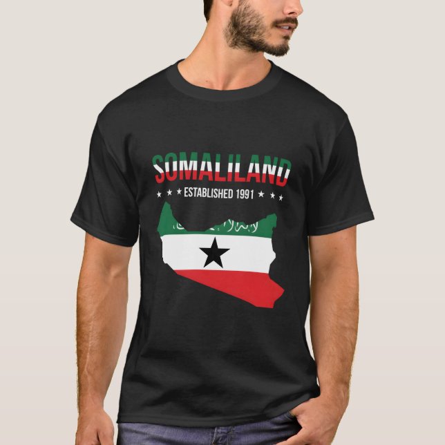 Somaliland-Länderflagge T-Shirt (Vorderseite)