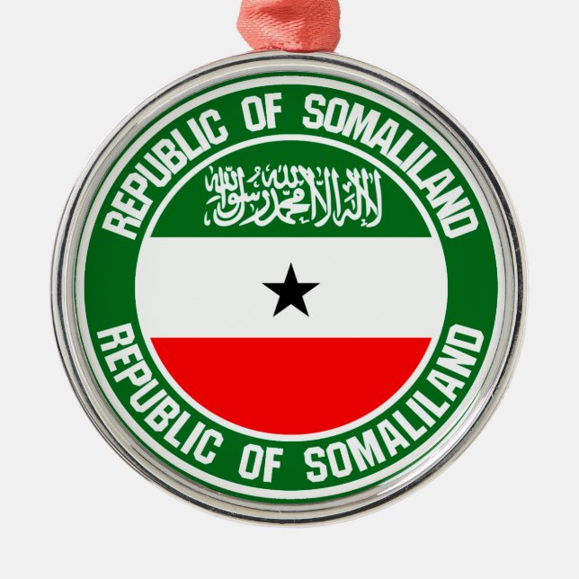 Somaliland Round Emblem Ornament Aus Metall (Vorne)