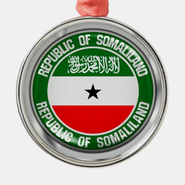 Somaliland Round Emblem Ornament Aus Metall (Vorne)