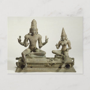 Somaskanda, Chola, Tamil Nadu (Bronze) Postkarte