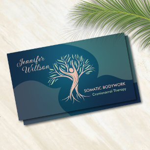 Somatische Körperarbeit Craniosacral-Therapie Baum Visitenkarte