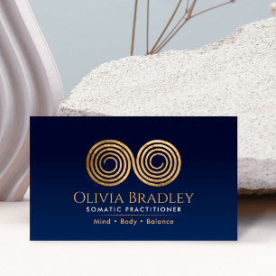 Somatischer Praktiker Doppel-Spiral-Balance-Symbol Visitenkarte