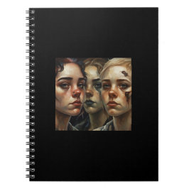 Somber Faces – AI Art Notebook Notizblock
