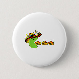 Sombrero aß lustige Tacos mit Mustaches Cinco D Button