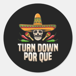 Sombrero drehen sich um Pue Tank Top Cinco De Mayo Runder Aufkleber