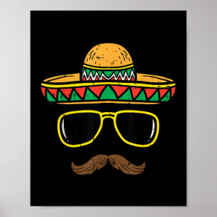 Sombrero Face Cinco De Mayo Mexican Fiesta Party K Poster