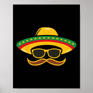 Sombrero Face Cinco De Mayo Mexiko Kinder Jungen F Poster