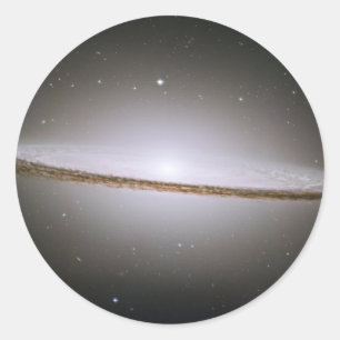 Sombrero-Galaxie (Hubble Teleskop) Runder Aufkleber