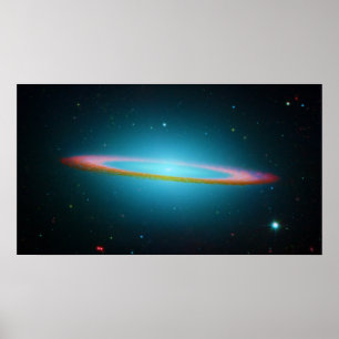 Sombrero-Galaxie im Infrarotlicht Poster