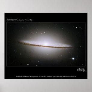Sombrero Galaxy, größte Hubble-Mosaike aller Zeite Poster