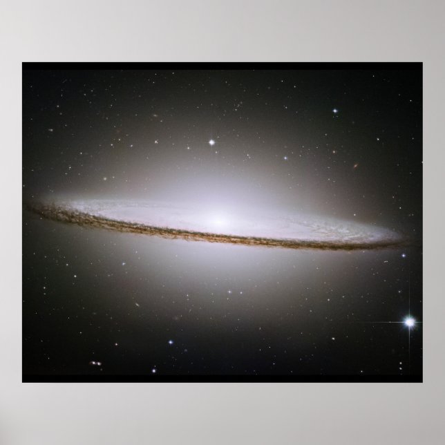 Sombrero Galaxy Hubble Telescope Image Poster (Vorne)