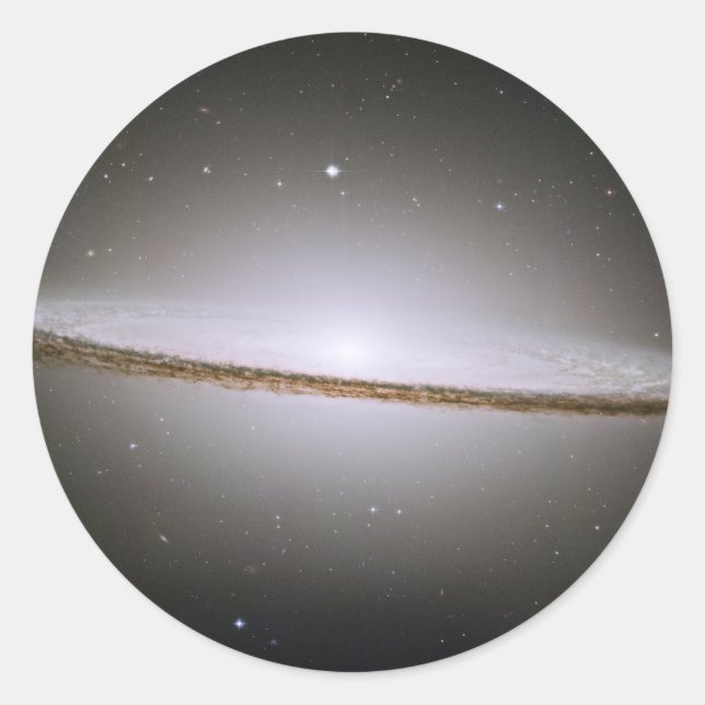 Sombrero Galaxy (Hubble Telescope) Runder Aufkleber (Vorderseite)