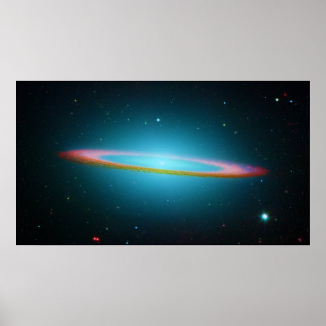 Sombrero Galaxy in Infrarot Light Poster (Vorne)