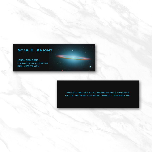 Sombrero Galaxy Visitenkarte (Sombrero Galaxy Profile Card)