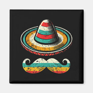 Sombrero Gesicht Cinco De Mayo Schnurrbart Fiesta Magnet