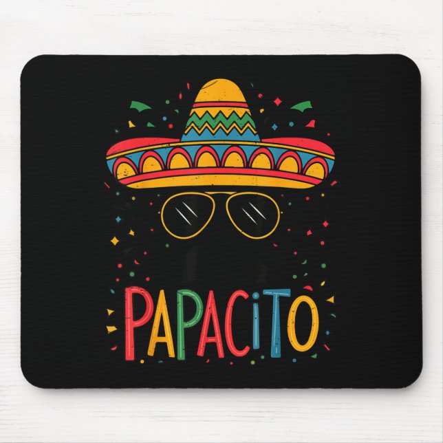Sombrero Gesicht Papacito Cinco Mayo Party Lustig  Mousepad (Vorne)