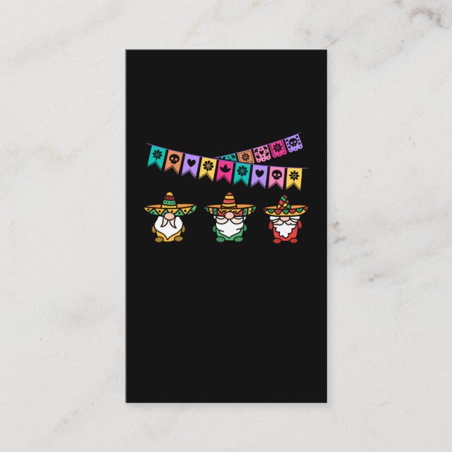 Sombrero Gnomes Mexican Fiesta Happy Cinco De Mayo Visitenkarte (Vorderseite)