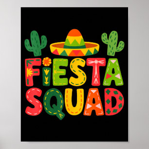 Sombrero Kaktus Fiesta-Squad passend Cinco De May Poster