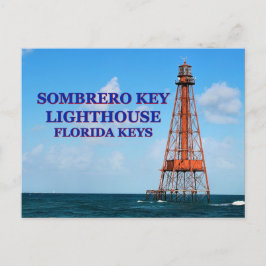 Sombrero Key Lighthouse, Florida Postcard Postkarte