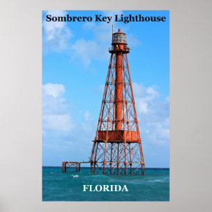 Sombrero Key Lighthouse, Florida Poster