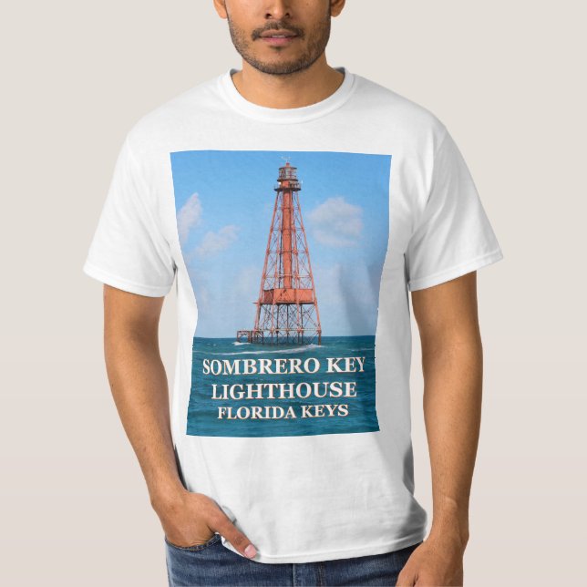 Sombrero Key Lighthouse, T - Shirt der Florida Key (Vorderseite)