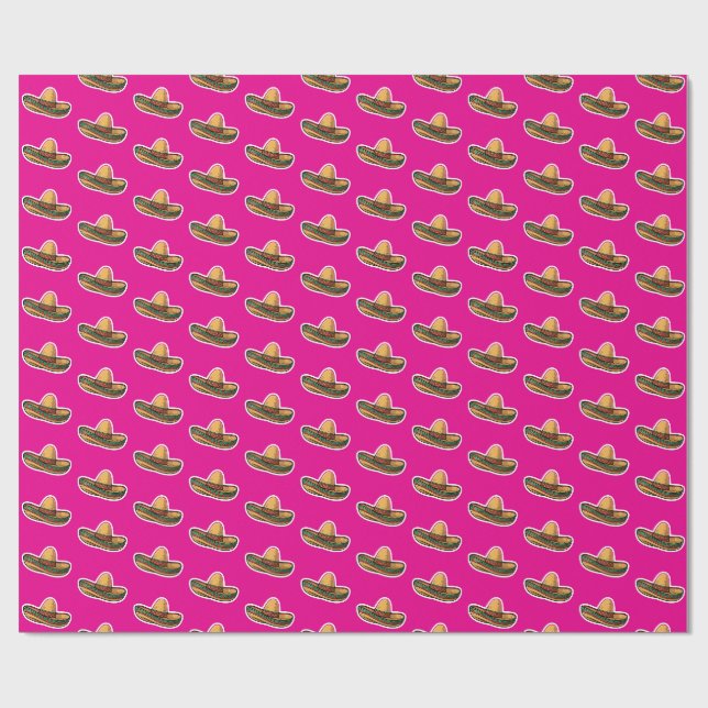 Sombrero-Muster Geschenkpapier (Flach)