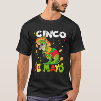 Sombrero Rex Dinosaur Cinco De Mayo Tacosaurus Las T-Shirt