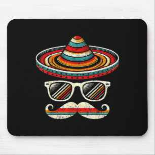Sombrero Schnurrbart Sonnenbrille Cinco De Mayo Pa Mousepad