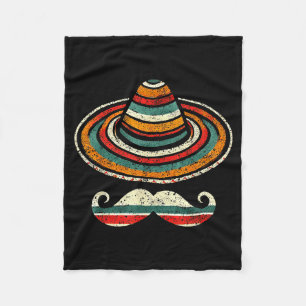 Sombrero Serape Cinco de Mayo Schnurrbart Party Mä Fleecedecke