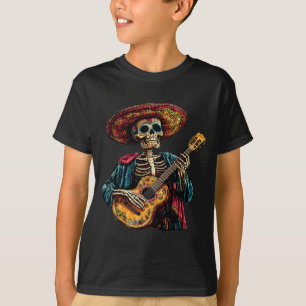 Sombrero-Skelett Mexiko Tag der Toten T-Shirt