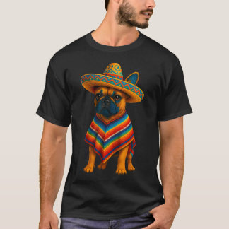 Sombrero Tacos Fiesta Französische Bulldogge Liebh T-Shirt