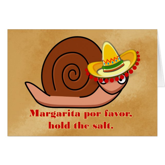 Sombrero-tragende Schnecken will Margarita no salz (Vorderseite (Horizontal))
