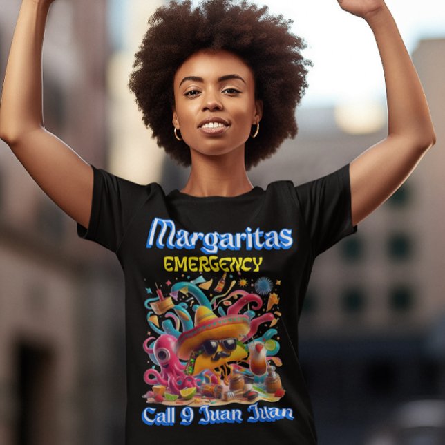 Sombrero und Sonnenbrille Margarita Emergency T-Shirt (Von Creator hochgeladen)
