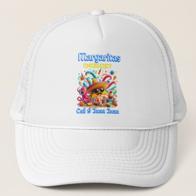 Sombrero und Sonnenbrille Margarita Emergency Truckerkappe (Vorderseite)