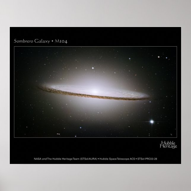 SombreroGalaxyM104-2003-28a Poster (Vorne)
