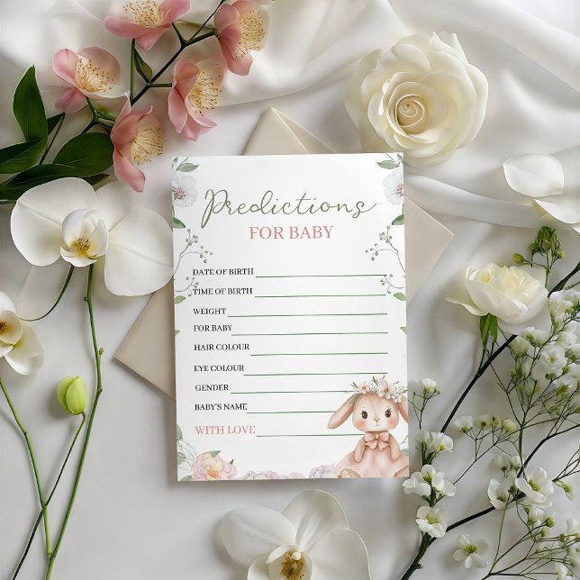 Some Bunny Baby Predictions Game Card Einladung (Von Creator hochgeladen)