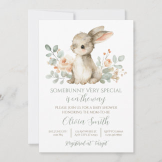 Some Bunny Baby Shower Invitation Vintage Bunny Einladung