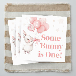 Some Bunny Balloon Birthday Party Serviette