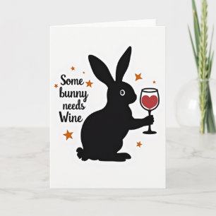 Some Bunny braucht Wein Karte