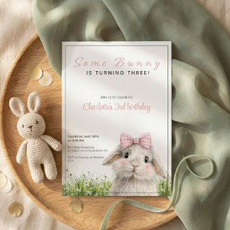 Some Bunny Dritter Geburtstag  Einladung