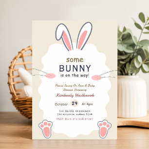 Some Bunny Elegant Kaninchen-Baby-Party Einladung