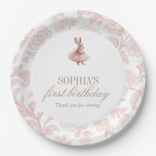 Some Bunny Geburtstag Rosa Bunny Party Pappteller