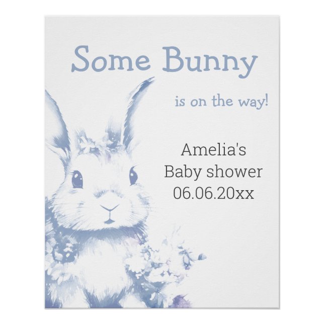 Some Bunny is coming Baby Shower  Poster (Vorderseite)