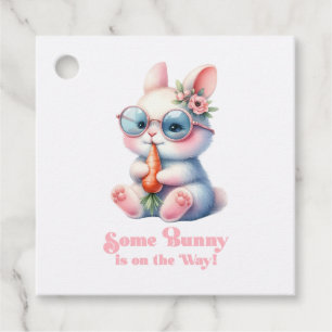Some Bunny Is On the Way Baby Shower Geschenkanhänger