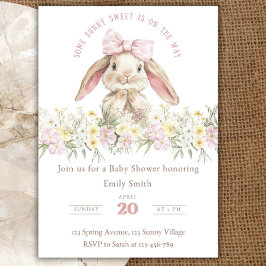 Some Bunny is on the way Invitation Set, Girl Bunn Einladung