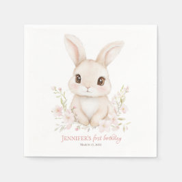 Some Bunny is Turning One Paper Napkins Serviette
