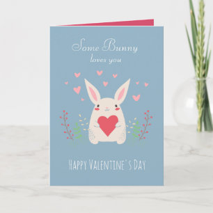 Some Bunny Liebt Dich Süßes Valentinstag Karte